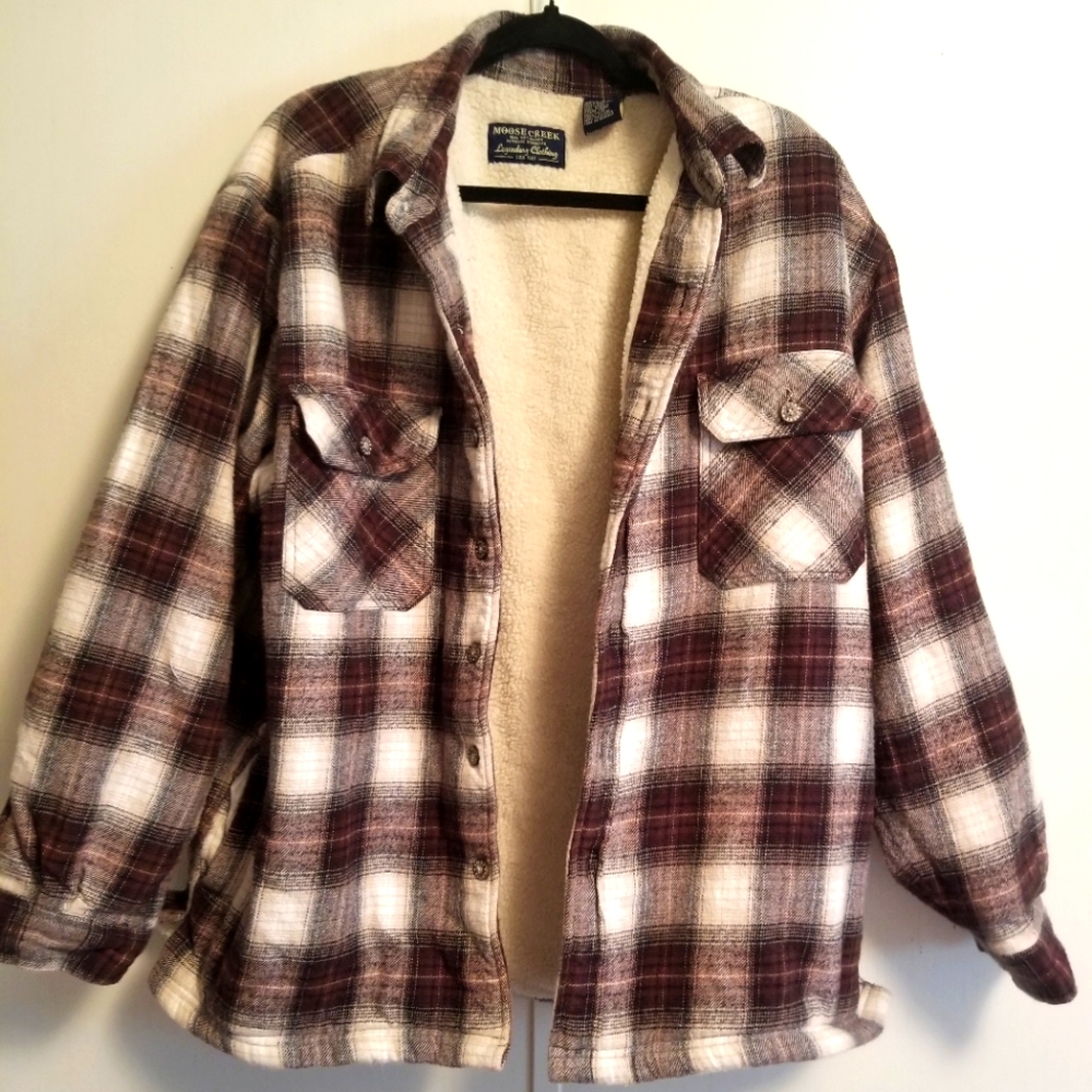 Moose Creek Legendary Clothing,  Camp Night Berber lined Flannel Shirt Jacket